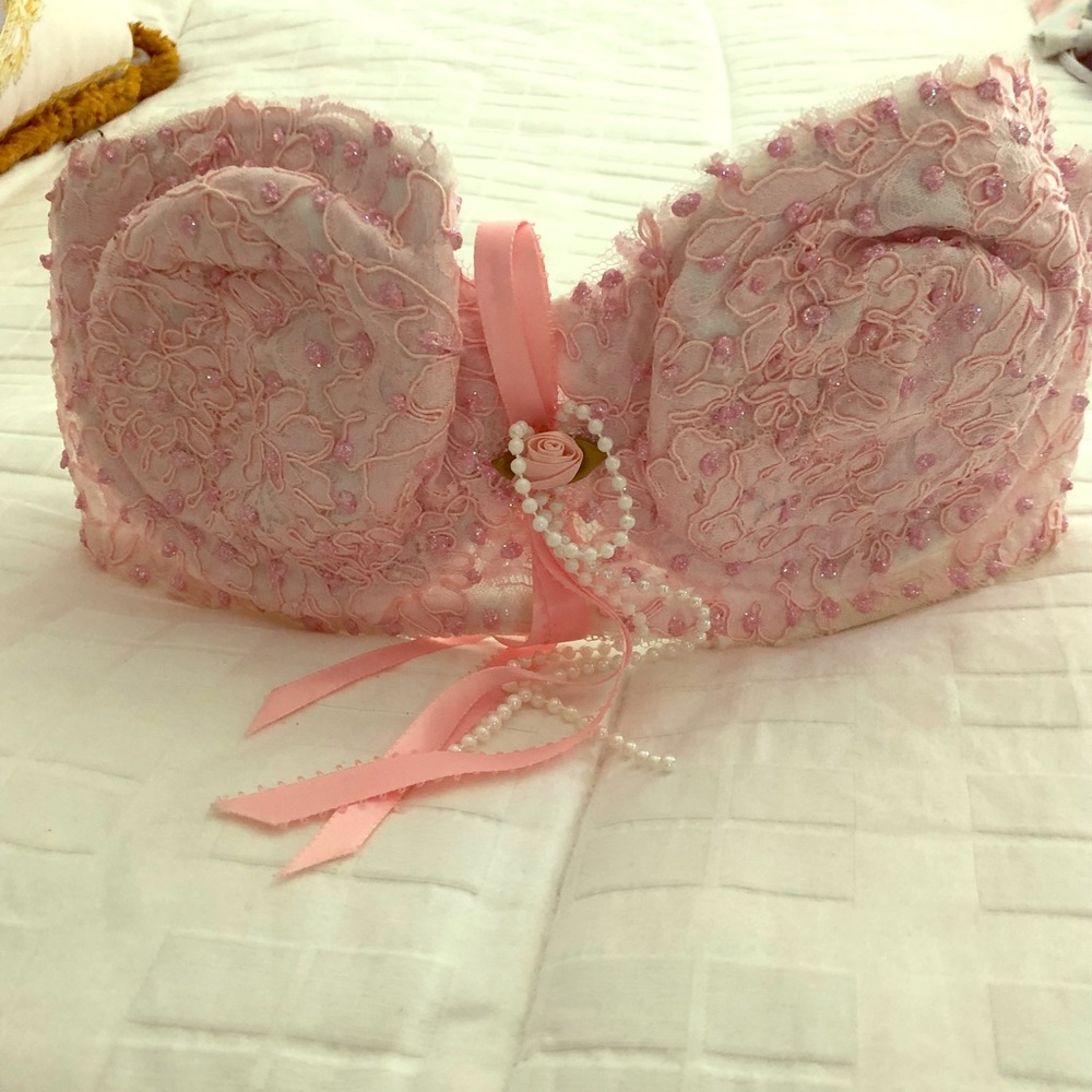 Appliquéd Strapless Bustier